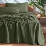 100% French Pure Linen Sheets, Breathable And Durable King Size. Fixed Price $234.99.