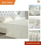 Silky Smooth 16" Deep Pocket 4-PIECE Full Bed Sheet Set Breathable & Elegant. Fixed Price $29.99.