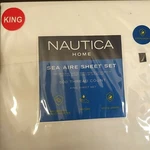 Nautica Sea Aire White Hypo Allergenic 4 Piece King Sheet Set Nwt 500TC A7. Fixed Price $55.00.