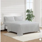 Jennifer Adams Sheet Set Light Gray Grey Eternal Fitted Flat Pillowcase. Fixed Price $104.99.