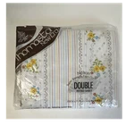80 Vtg Thomaston New Era Double Fitted Sheet Cotton/poly Floral/striped. Fixed Price $15.25.