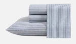 Eddie Bauer Sheet Set King Cotton Striped Deep Pocket Navy BLUE/(4-PIECE). Fixed Price $58.35.