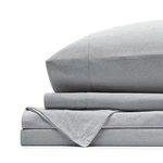 Brookstone Twin 3 Piece Sheet Set Grey Heathered Knit Moisture Wicking. Fixed Price $17.99.