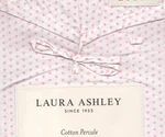 New 3PC Laura Ashley Twin Sheet Set Cotton Percale Heart Pink & White. Fixed Price $42.00.