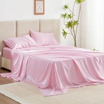 Loves Cabin Satin Queen Sheets Set - 4 Piece Pink Silky Bed With D.... Fixed Price $44.04.
