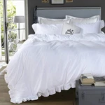 Qsh White Ruffle Duvet Cover Washed Cotton Farmhouse Queen,. Fixed Price $90.88.