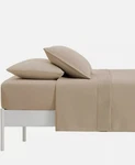 Southshore Fine Linens Brown Pleated 21" Extra Deep, Pocket Sheet Set, Twin. Fixed Price $16.20.