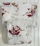 Pottery Barn Kids Christmas Santa Sleigh 2 Piece Sheet Set 100% Cotton Flannel. Fixed Price $31.00.