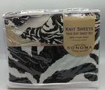 Sonoma Twin Zebra Pattern Print Knit 3 Piece Set New. Fixed Price $10.00.