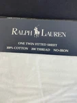 Ralph Lauren Damask Twin Fitted Sheet Cotton 1993 Avery White Vintage. Fixed Price $32.99.