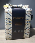 New Pendleton Queen Flannel Sheet Set Tribal Aztec Cotton W/ Bag Sold Out. Fixed Price $164.00.