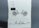 Anne Solene Silver Plume Embroidery 200TC Prcale 100% Cotton Standard Sham. Fixed Price $35.00.