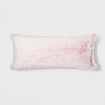 Textured Body Pillow Cover - Room Essentials Pink/ White Faux Fur Washable New. Fixed Price $10.99.