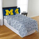 The Northwest Company Michigan Wolverines Microfiber 4 Piece Full Sheet Set. Fixed Price $29.66.