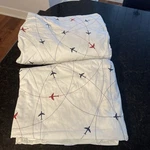 Restoration Hardware Baby & Child Airplanes Fitted Flat Queen Sheets Cotton. Fixed Price $38.95.