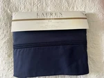Ralph Lauren King Carlisle Navy Flat Sheet - 700 Tc New. Fixed Price $129.00.