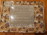 Ashley Cooper Bedding Essentials Gingerbread Lane Pattern Twin Size Sheet Set. Fixed Price $38.00.