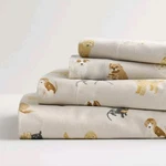 Cuddl Duds Heavyweight Cotton Flannel Sheet Set, Pillowcases, Dogs, Size Queen. Fixed Price $59.99.