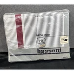 Vintage 70S Jcpenney Bassetti Stripe Double Full Sheet Flat Navy Burgundy Nos. Fixed Price $23.68.