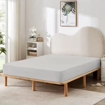 Hbhlfz Fitted Sheet Only, Soft Breathable Bottom Twin, Light Gray. Fixed Price $15.99.