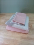 Twin Size Sheets Peach Brown Fitted Flat Pillowcases New Mainstays. Fixed Price $17.99.