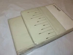 Dkny Tweed Dreams 2P Line Embroidered Queen Flat Fitted Sheets Creme Espresso. Fixed Price $109.95.