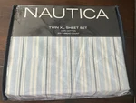 Nautica Sheets Cotton Bedding Set Twin Xl Camp Stripe New Unopened. Fixed Price $29.75.