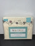 Waverly Twin Sheet Set Ivory Embroidered Floral Jacobean. Fixed Price $39.36.