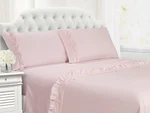 Swift Home Ruffled Hem Microfiber 4-PIECE Sheet Set, Double Brushed & Ultra-soft. Fixed Price $79.00.