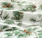 Pottery Barn Pine Tree Printed King Organic Cotton Sheet Set, Winter Christmas. Fixed Price $149.06.