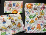*dan River Dantrell Kids Alphabet Animals Twin Flat Fitted Sheet & 1 Pillowcase. Fixed Price $39.95.