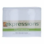 Expressions Harmony 300 Thread Count 100% Cotton Sateen Weave Sheet Set, 3/4 Bed. Fixed Price $9.07.