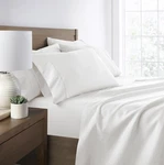 Ienjoy Chic Premium Ultra Soft Pattern 4-PC. Sheet Set White. Fixed Price $25.99.