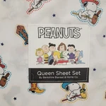 New Berkshire Peanuts Snoopy Western Cowboy Boots Rodeo Queen Sheet Set 4PC. Fixed Price $60.00.