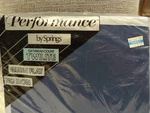 Vtg Queen Flat Sheet Performance By Springs Navy Blue Iron Percale Nos. Fixed Price $17.98.