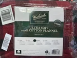 Woolrich Printed Flannel 4-PC. Sheet Set, Queen Bedding New. Fixed Price $52.00.