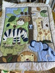 Just Born Baby Quilt Jungle Animals W/ Fitted Sheet & Bed Skirt Nursery Set. Fixed Price $49.95.