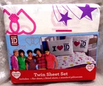 Vtg 2012 One Direction 1D Twin Bed Sheet Set Cotton Rich Ultra Soft Nos. Fixed Price $99.99.