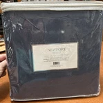 Newport Luxury Collection Queen Sheet Set Navy 100% Polyester. Fixed Price $20.00.
