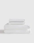 Nwot Quince Queen Sheet Set Organic Bamboo White 4PC. Fixed Price $79.99.