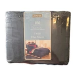 Jubilee Twin Flat Sheet Black 180 Thread Count Soft Percale. Fixed Price $13.99.