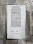 Threshold King Performance Flat Sheet Cotton Sateen Cream 400 Thread Count New. Fixed Price $19.99.