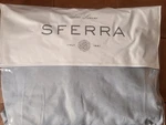 Sferra Fiona Sateen Queen Fitted Sheet Poolside Blue. Fixed Price $129.00.