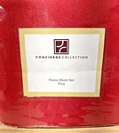 Concierge Collection 4 Piece Red Polyester Fleece King Size Sheet Set.. Fixed Price $61.74.