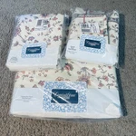 Vtg Lands' End Coming Home Double/ Flat Sheet Set Floral Cotton. Fixed Price $39.99.