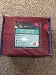 Serta Rest Cooling Sheet Set Moisture Wicking Deep Fit-burgandy. Fixed Price $64.99.