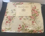 Ralph Lauren Emily Anne Rose Floral King Estate Ruffled Flat Sheet Rare!. Fixed Price $330.00.