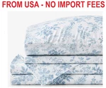 Whisper Fleur Premium Smooth Wrinkle-free Sateen Bed Sheet Set. Fixed Price $122.90.
