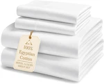 Lane Linen 100% Egyptian Cotton King Sheets Set 4 Piece Sateen Weave Bed. Fixed Price $148.52.