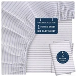 Lane Linen 100% Organic Cotton Only Fitted Sheet Queen (includes Pillowcases),. Fixed Price $52.04.